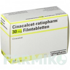 ЦИНАКАЛЬЦЕТ (CINACALCET) 30 мг таблетки 98 шт - Цинакальцет RATIOPHARM
