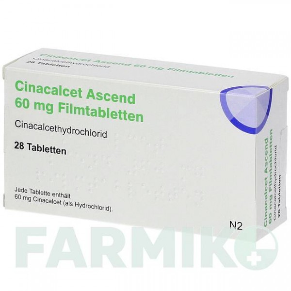 ЦИНАКАЛЬЦЕТ (CINACALCET) 60 мг таблетки 28 шт - Цинакальцет ASCEND