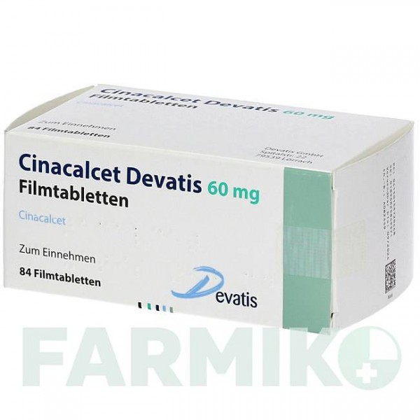 ЦИНАКАЛЬЦЕТ (CINACALCET) 60 мг таблетки 28 шт - Цинакальцет DEVATIS