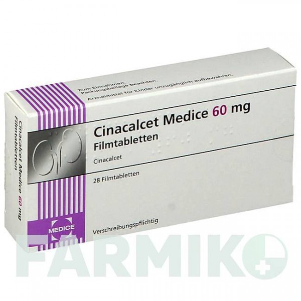 ЦИНАКАЛЬЦЕТ (CINACALCET) 60 мг таблетки 28 шт - Цинакальцет MEDICE PUTTER