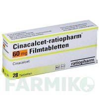 ЦИНАКАЛЬЦЕТ (CINACALCET) 60 мг таблетки 28 шт - Цинакальцет RATIOPHARM