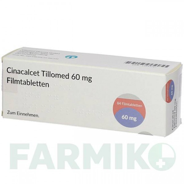 ЦИНАКАЛЬЦЕТ (CINACALCET) 60 мг таблетки 28 шт - Цинакальцет TILLOMED