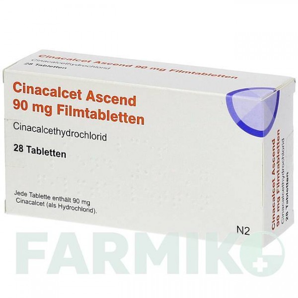 ЦИНАКАЛЬЦЕТ (CINACALCET) 90 мг таблетки 28 шт - Цинакальцет ASCEND