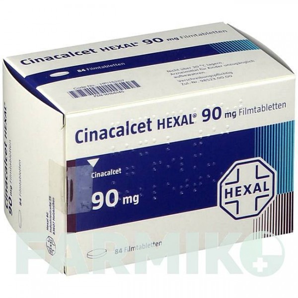 ЦИНАКАЛЬЦЕТ (CINACALCET) 90 мг таблетки 84 шт - Цинакальцет HEXAL