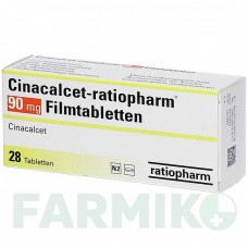 ЦИНАКАЛЬЦЕТ (CINACALCET) 90 мг таблетки 28 шт - Цинакальцет RATIOPHARM