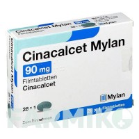 ЦИНАКАЛЬЦЕТ (CINACALCET) 90 мг таблетки 28 шт - Цинакальцет VIATRIS