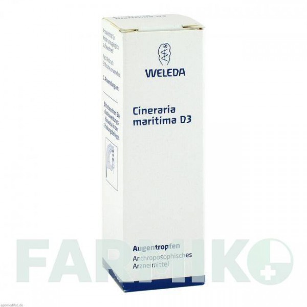 ЦИНЕРАРИЯ (CINERARIA) D 3 глазные капли 10 мл - Гомеопатия WELEDA