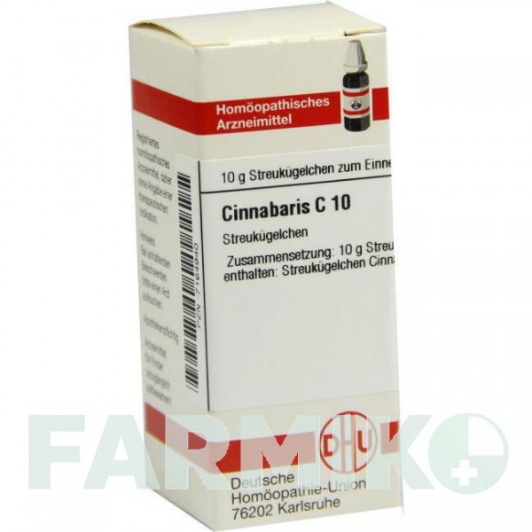 ЦИННАБАРИС (CINNABARIS) C 10 глобули 10 г - Гомеопатия DHU