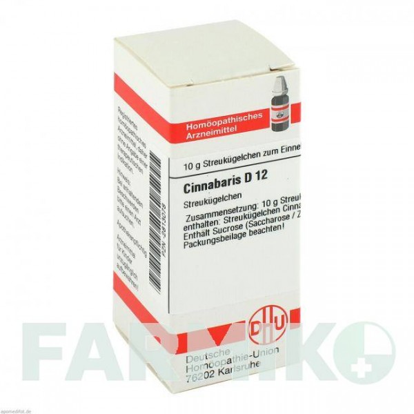 ЦИННАБАРИС (CINNABARIS) D 12 глобули 10 г - Гомеопатия DHU