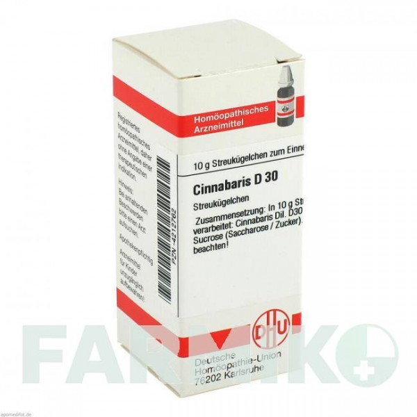 ЦИННАБАРИС (CINNABARIS) D 30 глобули 10 г - Гомеопатия DHU