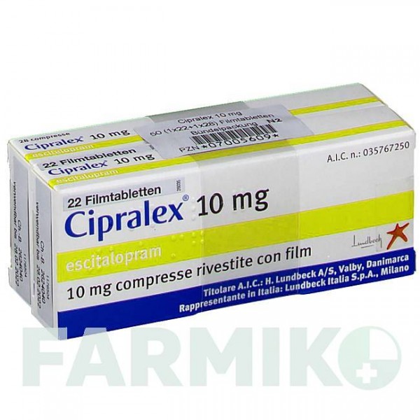 ЦИПРАЛЕКС (CIPRALEX) 10 мг таблетки 50 шт - Эсциталопрам DOCPHARM