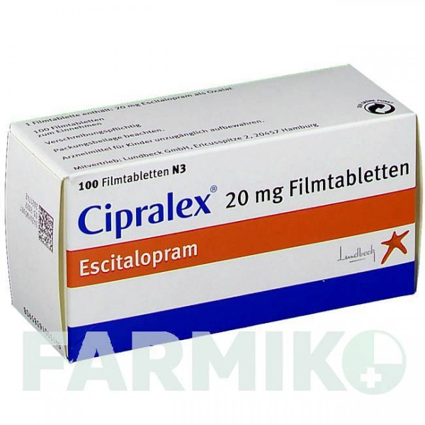 ЦИПРАЛЕКС (CIPRALEX) 20 мг таблетки 100 шт - Эсциталопрам LUNDBECK