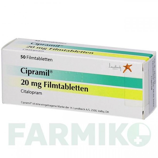 ЦИПРАМИЛ (CIPRAMIL) 20 мг таблетки 100 шт - Циталопрам DOCPHARM