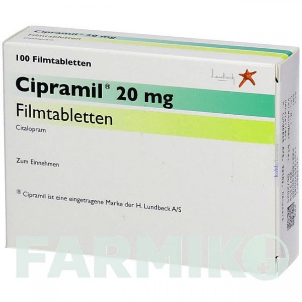 ЦИПРАМІЛ (CIPRAMIL) 20 мг таблетки 50 шт - Циталопрам KOHLPHARMA