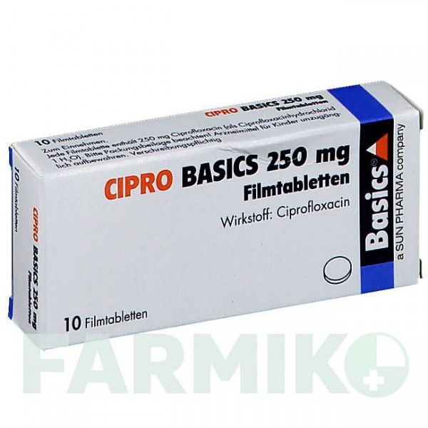 ЦИПРО (CIPRO) 250 мг таблетки 10 шт - Ципрофлоксацин BASICS