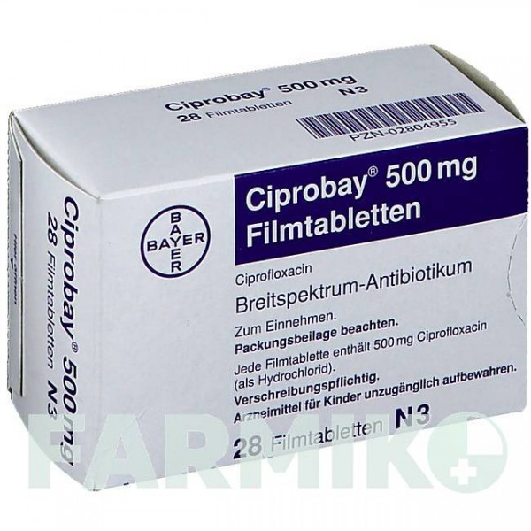 ЦИПРОБАЙ (CIPROBAY) 500 мг таблетки 28 шт - Ципрофлоксацин BAYER