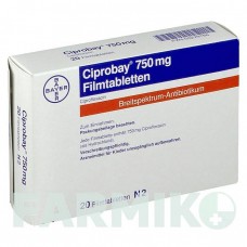 ЦИПРОБАЙ (CIPROBAY) 750 мг таблетки 20 шт - Ципрофлоксацин BAYER
