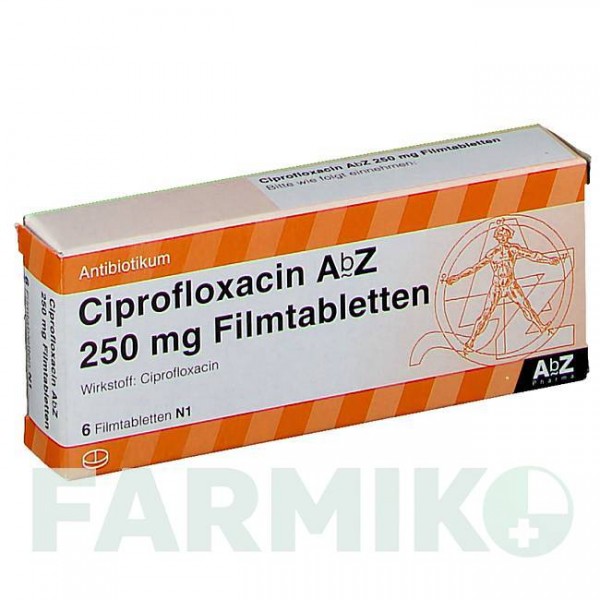 ЦИПРОФЛОКСАЦИН (CIPROFLOXACIN) 250 мг таблетки 6 шт - Ципрофлоксацин ABZ PHARMA