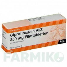 ЦИПРОФЛОКСАЦИН (CIPROFLOXACIN) 250 мг таблетки 10 шт - Ципрофлоксацин ABZ PHARMA