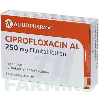 ЦИПРОФЛОКСАЦИН (CIPROFLOXACIN) 250 мг таблетки 6 шт - Ципрофлоксацин ALIUD PHARMA