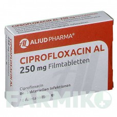 ЦИПРОФЛОКСАЦИН (CIPROFLOXACIN) 250 мг таблетки 10 шт - Ципрофлоксацин ALIUD PHARMA