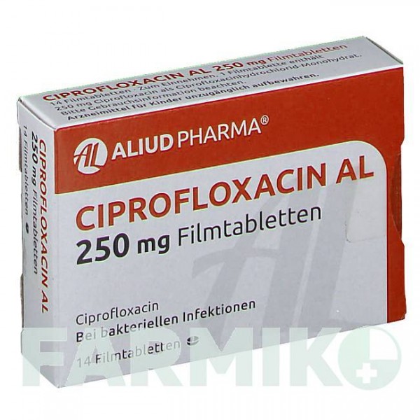 ЦИПРОФЛОКСАЦИН (CIPROFLOXACIN) 250 мг таблетки 14 шт - Ципрофлоксацин ALIUD PHARMA