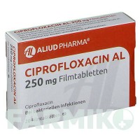 ЦИПРОФЛОКСАЦИН (CIPROFLOXACIN) 250 мг таблетки 20 шт - Ципрофлоксацин ALIUD PHARMA