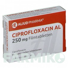 ЦИПРОФЛОКСАЦИН (CIPROFLOXACIN) 250 мг таблетки 20 шт - Ципрофлоксацин ALIUD PHARMA