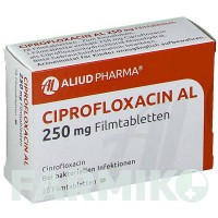 ЦИПРОФЛОКСАЦИН (CIPROFLOXACIN) 250 мг таблетки 28 шт - Ципрофлоксацин ALIUD PHARMA