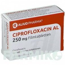 ЦИПРОФЛОКСАЦИН (CIPROFLOXACIN) 250 мг таблетки 28 шт - Ципрофлоксацин ALIUD PHARMA