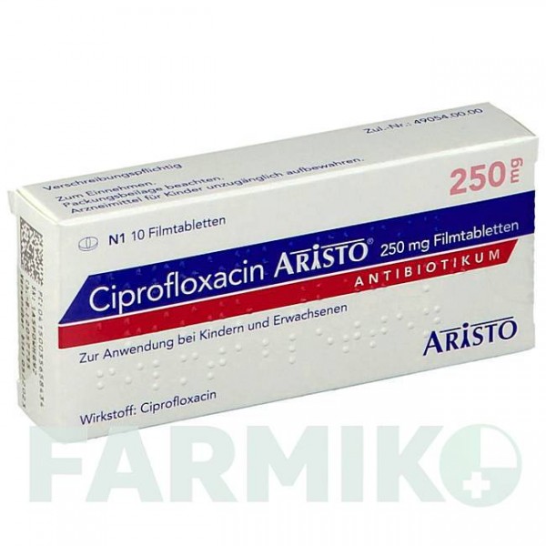 ЦИПРОФЛОКСАЦИН (CIPROFLOXACIN) 250 мг таблетки 10 шт - Ципрофлоксацин ARISTO PHARMA