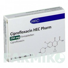 ЦИПРОФЛОКСАЦИН (CIPROFLOXACIN) 250 мг таблетки 10 шт - Ципрофлоксацин HEC PHARM