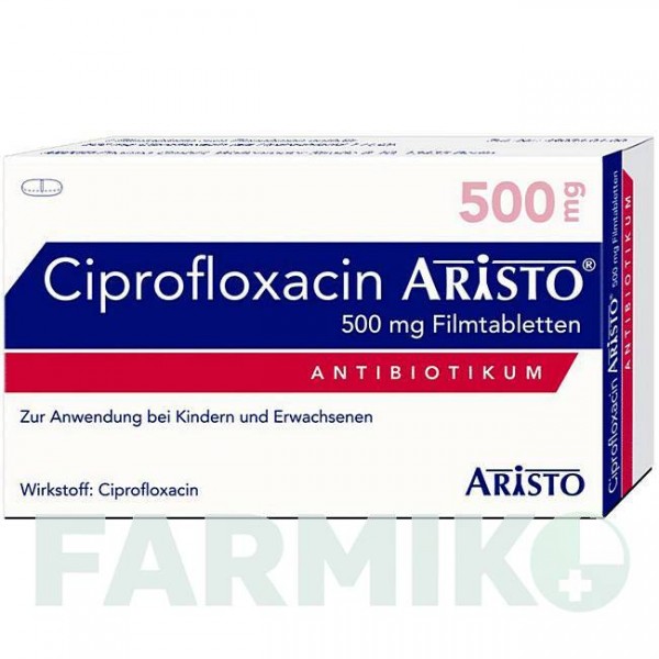 ЦИПРОФЛОКСАЦИН (CIPROFLOXACIN) 500 мг таблетки 20 шт - Ципрофлоксацин ARISTO PHARMA