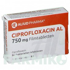 ЦИПРОФЛОКСАЦИН (CIPROFLOXACIN) 750 мг таблетки 10 шт - Ципрофлоксацин ALIUD PHARMA