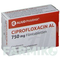 ЦИПРОФЛОКСАЦИН (CIPROFLOXACIN) 750 мг таблетки 20 шт - Ципрофлоксацин ALIUD PHARMA