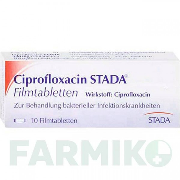 ЦИПРОФЛОКСАЦИН (CIPROFLOXACIN) 750 мг таблетки 10 шт - Ципрофлоксацин STADAPHARM