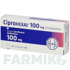 ЦИПРОГЕКСАЛ (CIPROHEXAL) 100 мг таблетки 6 шт - Ципрофлоксацин HEXAL