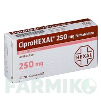 ЦИПРОГЕКСАЛ (CIPROHEXAL) 250 мг таблетки 20 шт - Ципрофлоксацин HEXAL