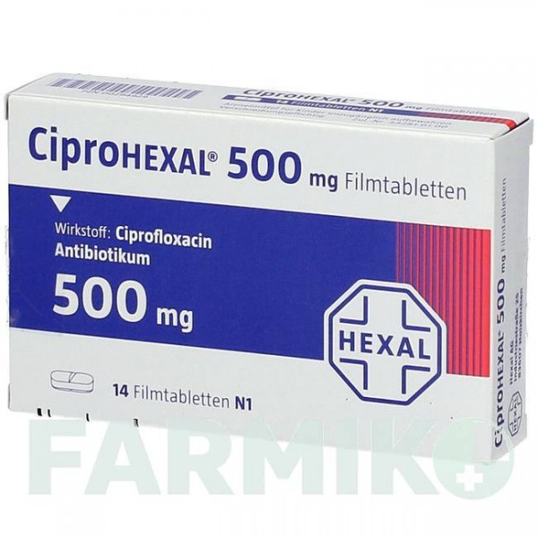 ЦИПРОГЕКСАЛ (CIPROHEXAL) 500 мг таблетки 14 шт - Ципрофлоксацин HEXAL