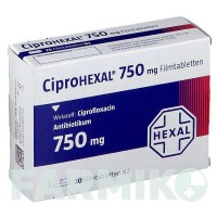 ЦИПРОГЕКСАЛ (CIPROHEXAL) 750 мг таблетки 20 шт - Ципрофлоксацин HEXAL