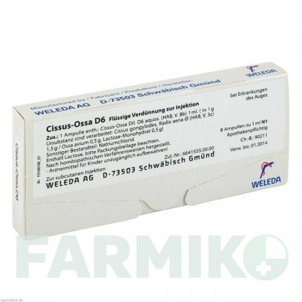 ЦИССУС ОССА (CISSUS OSSA) D 6 ампулы 8x1 мл - Гомеопатия WELEDA