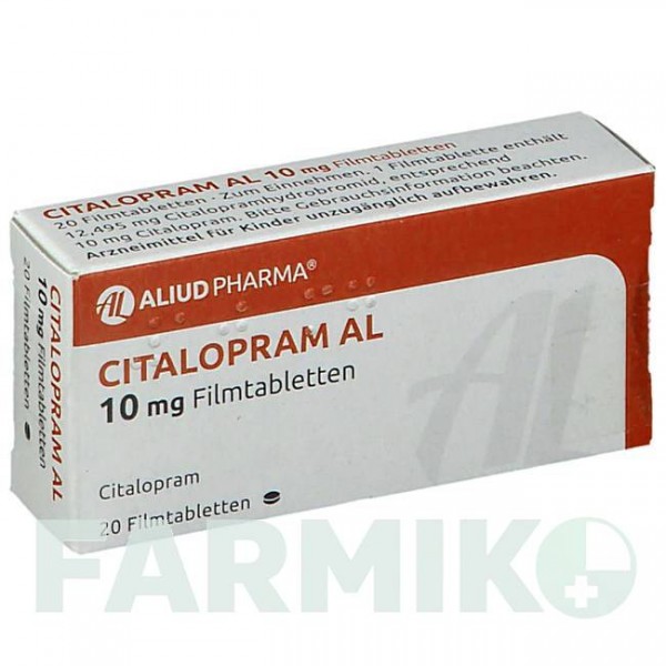 ЦИТАЛОПРАМ (CITALOPRAM) 10 мг таблетки 20 шт - Циталопрам ALIUD PHARMA