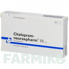 ЦИТАЛОПРАМ (CITALOPRAM) 10 мг таблетки 20 шт - Циталопрам NEURAXPHARM