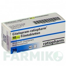 ЦИТАЛОПРАМ (CITALOPRAM) 10 мг таблетки 20 шт - Циталопрам RATIOPHARM