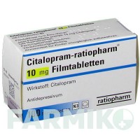 ЦИТАЛОПРАМ (CITALOPRAM) 10 мг таблетки 100 шт - Циталопрам RATIOPHARM