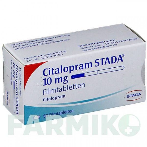 ЦИТАЛОПРАМ (CITALOPRAM) 10 мг таблетки 50 шт - Циталопрам STADAPHARM