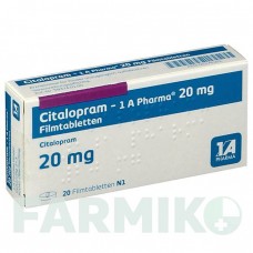 ЦИТАЛОПРАМ (CITALOPRAM) 20 мг таблетки 20 шт - Циталопрам 1 A PHARMA