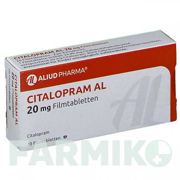 ЦИТАЛОПРАМ (CITALOPRAM) 20 мг таблетки 20 шт - Циталопрам ALIUD PHARMA