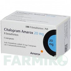ЦИТАЛОПРАМ (CITALOPRAM) 20 мг таблетки 50 шт - Циталопрам AMAROX PHARMA
