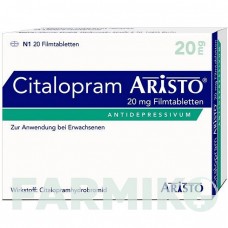 ЦИТАЛОПРАМ (CITALOPRAM) 20 мг таблетки 20 шт - Циталопрам ARISTO PHARMA